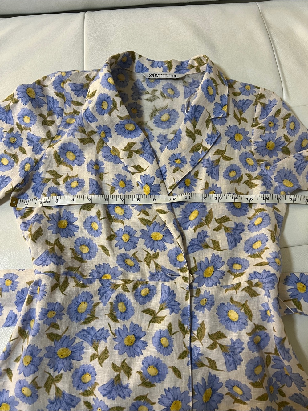 Zara Linen Romper Sz M - Picture 10 of 12